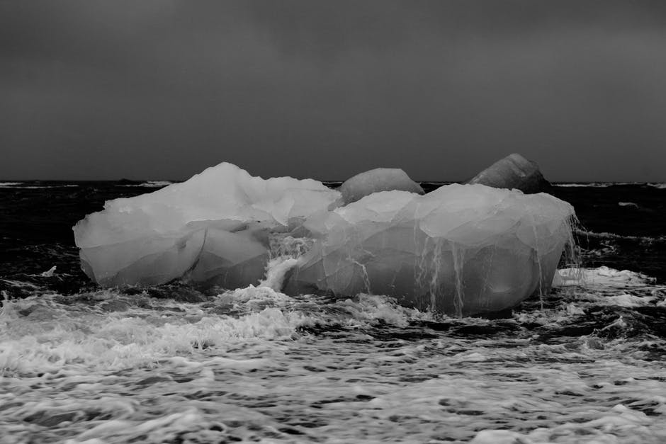 黑白照片-气候-冰山