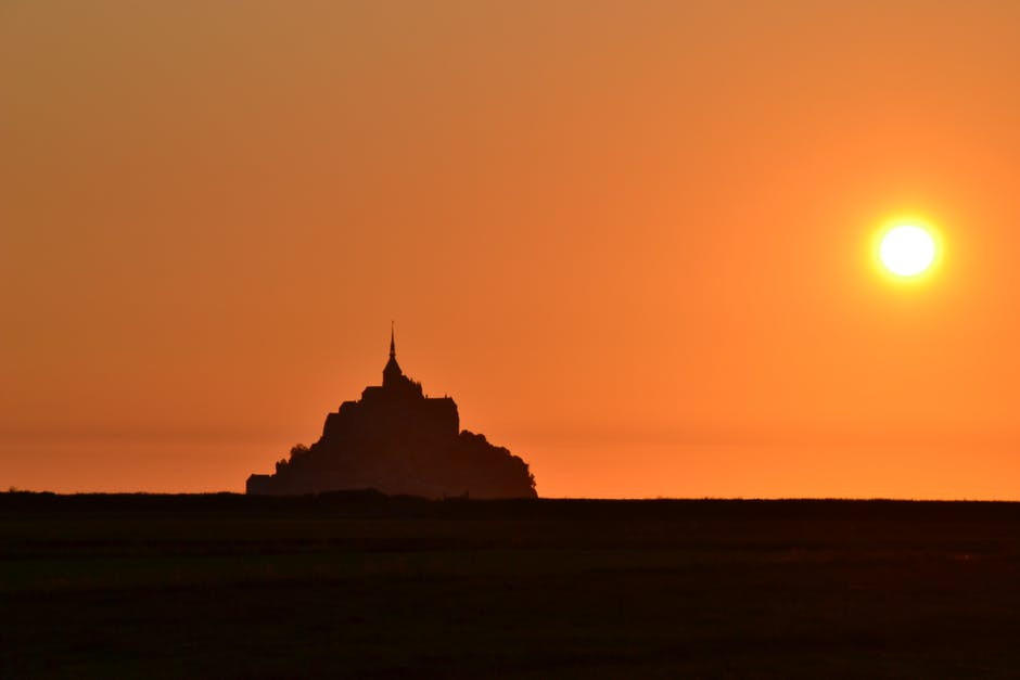 城堡-黎明-黄昏的高清照片