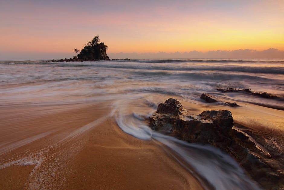 海滩-黎明-黄昏的高清照片