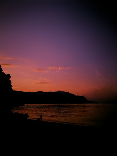 黎明时分海滩照片