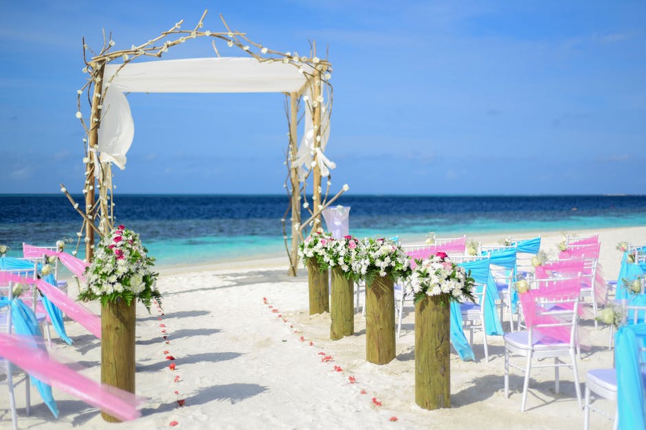 海滩高清照片-沙滩婚礼-蓝色