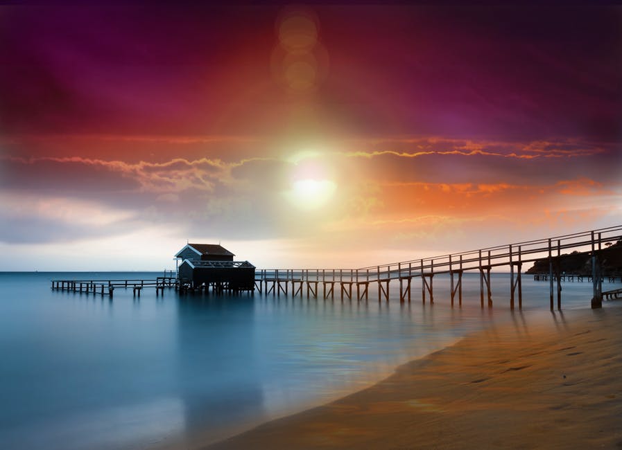 海滩-黎明-黄昏的高清照片