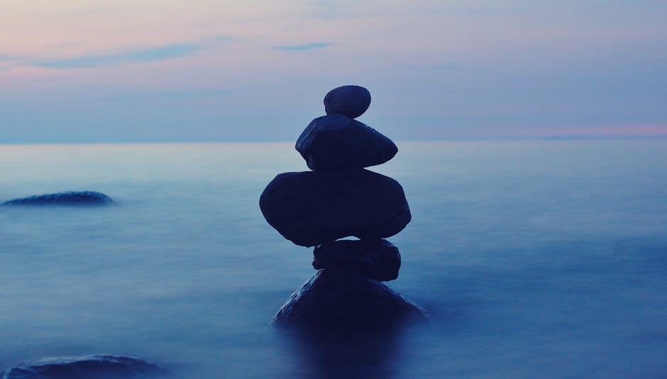 平衡-海洋-放松的高清照片