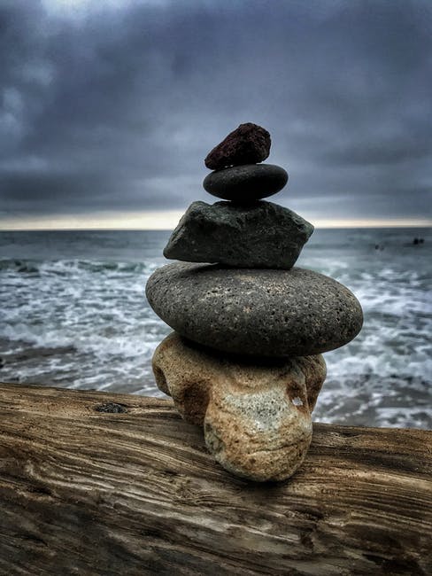 boulder平衡海滩高清照片