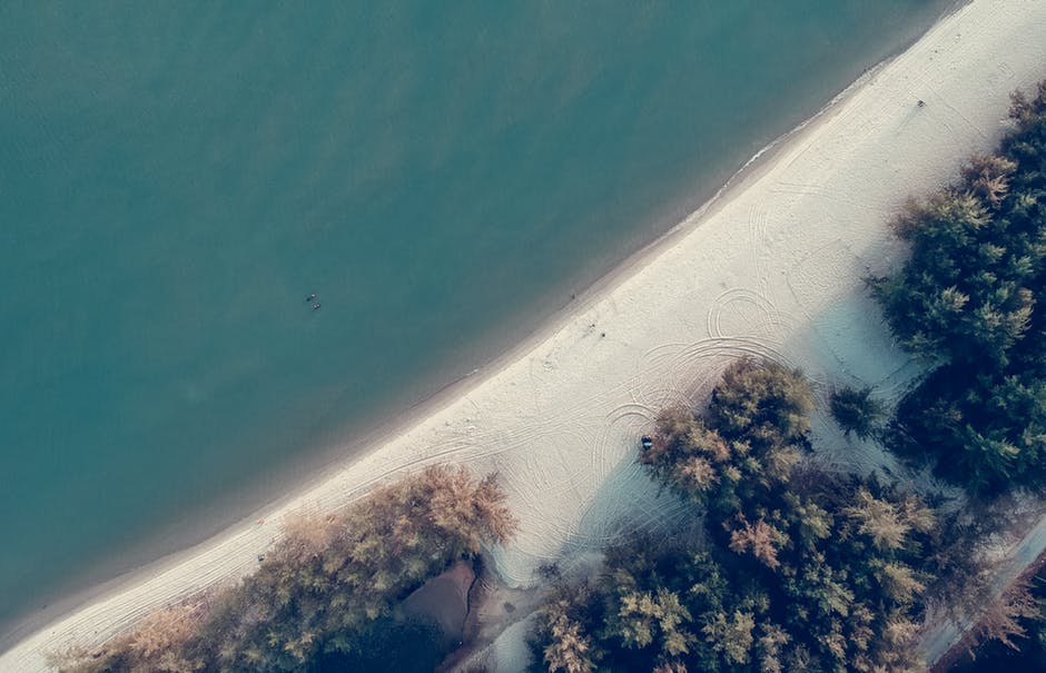 海滩-日光-高角度拍摄高清照片